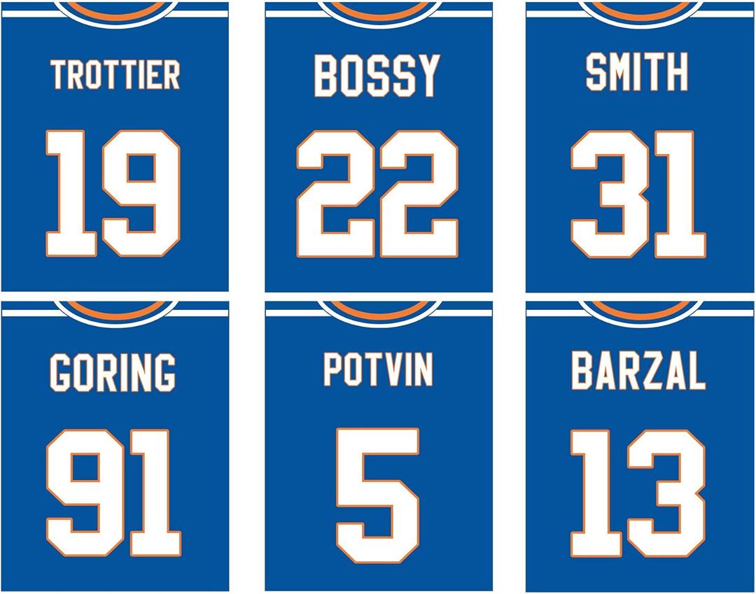TnT Prints New York Islanders Poster, New York Islanders Wall Decor, New York Islanders Prints, Hockey Poster, NHL Posters, NY Islanders Poster, NY Islanders Decor - Set of 6 (8x10) - Unframed