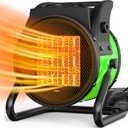 Portable Electric Heater - 1500W Outdoor Space Heater 3s Fast Heating 3 Mode, Overheat Protection Electric Patio Heater for Greenhouse Garage Patio, Outdoor, Green
