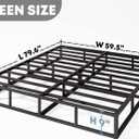 RLDVAY Box-Spring-Queen, 9 inch Metal Queen Box Spring Only, Heavy Duty Queen Size Box Spring with Fabric Cover, Easy Assembly, Non Slip, Noise Free