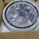 Ceiling Fans with Lights, 20'' Black Low Profile Ceiling Fan with Light, 3000K-6500K Dimmable LED Fan Light, APP Remote Control 6 Wind Speeds Fandelier Flush Mount Modern Ceiling Fans for Bedroom