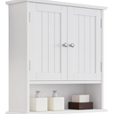 Bathroom Cabinet Wall Mount with 2 Doors and Open Shelf, Over The Toilet Wall Storage Cabinet, Bathroom Medicine Cabinet