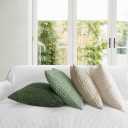 FOLLATI Throw Pillow Covers Pack of 4(18x18 Inch), Soft Boho Corduroy Textured Cushion Covers for Decor Sofa Bedroom Living Room (Green)