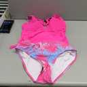 ZAFUL Womens Tankini Swimsuits Smocked 2 Piece Bathing Suits Modest Tie Back Swimwear (Pink, L)