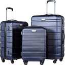 Coolife Luggage 3 Piece Set Suitcase Spinner Hardshell Lightweight TSA Lock