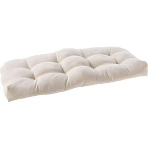Bench Cushion Patio Loveseat  Thick Outdoor 44" x 19" Seat Pad for Porch Swing, Garden, Deck, Balcony, RV, Indoor & Outdoor Benches  Durable, Stylish & Comfortable with Ties , Cream
