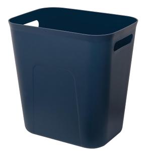 UUJOLY Plastic Small Trash Can Wastebasket, Garbage Container Basket for Bathrooms, Laundry Room, Kitchens, Offices, Kids Rooms, Dorms, 3.5 Gallon, Navy Blue