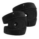 Knee Brace for Women & Men, Adjustable Knee Support with Side Stabilizers and Patella Gel Pad Upgraded Silicone Anti Slip Strip for Running Workout (Black)