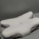 Cozyplayer Effective Pain Relief Cervical Neck Pillow for Sleeping, Ergonomic Cooling Side Sleeper Pillow for Neck Support, Odorless Contour Memory Foam Pillows, Bed Pillow for Stomach Back Sleeper (Queen, White)