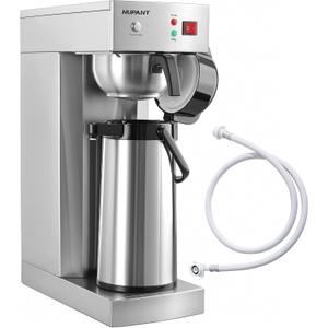 NUPANT Auto-Filling Commercial Airpot Coffee Brewer 2.2L/74oz Dirp Coffee Maker Machine with 24 Hours Hot Thermal Carafe Stainless Steel Pour Over Coffee Dispenser 120V/1450W for Restaurant