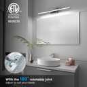 VOLISUN Modern Bathroom Vanity Light 31.5 inch, Rotatable, 18W Dimmable 5CCT Led Bathroom Light Fixture Over Mirror, Chrome Vanity Light for Bathroom Mirror Cabinets-ETL Certificated
