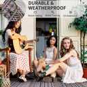 MontVoo Outdoor Rug Carpet Waterproof 5x8 Outdoor Patio Rug Mat Reverisble Plastic Straw Outdoor Rug for RV Camping Picnic Beach Balcony Boho Pink Grey