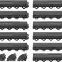 VEVOR Transition Edge Kit, 11-Piece, Durable PP Interlocking Modular Garage Floor Edging, Easy Installation, Only Compatible with VEVOR 12 x 12 Inch Drainage Mats, BlackFemale