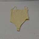 SUUKSESS Women Sexy Square Neck Thong Bodysuit Backless Cami Bodysuit Top (Small, 01 Pale Yellow)