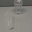 20OZ Glass Tumbler with Straw and Lid, Glass Cups with Lids and Straws,2PCS Ribbed Iced Coffee Cups Vintage Glassware for Juice Whiskey Cocktail Beer