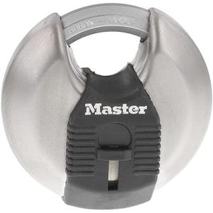 Master Lock Magnum Heavy-Duty Stainless-Steel Discus Padlock with Keys, Keyed Alike Heavy Duty Storage Lock for Indoor or Outdoor Use, M40XKAD