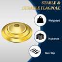 SENZHIYI Indoor Flag Pole Kit with Golden Eagle Topper - 6-8ft Stainless Steel Commercial Indoor Flagpole with Embroidered US Flag, Heavy Base for Home Office Government DepartmentGolden 1 Pack