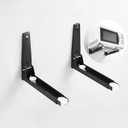 304 Stainless Steel Microwave Shelf Wall Mount,Microwave mounting kit, Foldable, 8 x 8.5 inches, Set of 2