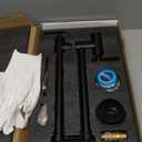 WOWOW Black Pot Filler Faucet - 304 Stainless Steel Pot Filler Over Stove, Wall Mounted Kitchen Folding Faucet with Double Joint Swing Arms