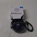 efluky USB Small Desk Fan, 3 Speeds USB Rechargeable Fan Built-in Battery, 360 Adjustment Portable Mini Fan Suitable for Home, Office and Travel, Blue