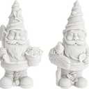 Bright Creations 2 Pack Ceramics to Paint - Paint Your Own Garden Gnome Statues, Blank Paintable Ceramics for Adults (5 in) - Pottery Painting Kit for Adults - Paintable Figurines