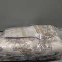 Lessymo 3 x 5 Area Rugs for Living Room- Machine Washable Area Rugs Boho Faux Wool Low Pile Area Rug for Bedroom Floral Medallion Vintage Rugs with Non-Slip Rubber, Kid & Pet Friendly,Brown Beige