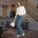 URBAN REVIVO Women's Knit Cardigan Sweaters Casual Long Sleeve Open Front Button Down Cropped Jackets (XL)