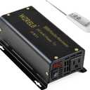 WZRELB 300W Pure Sine Wave Inverter 600W Peak DC 24V to 110V AC Power Converter Off Grid LED Display with Remote Controller