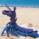 8.3 Inch 3D Printed Mantis Shrimp, 3D Printed Sea Animals Collectible, Lifelike Marine Creature with Flexible Joints, Desk Decor for Marine Biology Enthusiasts
