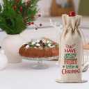 Funny Christmas Wine Bag, Have Yourself a Merry Little Christmas Wine Bags for Wine Bottles Gifts, Merry Xmas New Year Vacation Party Decorations Gifts for Women Men