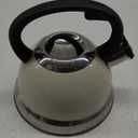 Mr. Coffee Flintshire Stainless Steel Whistling Tea Kettle w/Nylon Handle, 1.75-Quart, Linen