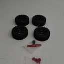 HobbyPark Pre-Glued 1/8 Scale 17mm RC Buggy Tires and Wheels Set with Foam Inserts Mounted for Arrma Typhon 6S 3S Talion 6S Senton 6S,Losi 8IGHT, Team Associated HPI (4-Pack)