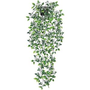 Der Rose 34'' Fake Hanging Plants Artificial Potted Plants Indoor and Outdoor for Office Living Room Bathroom Wall Shelf Decor (1Pack)