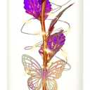Bignes Galaxy Enchanted Rose Dome with Butterfly Birthday Gift for Woman Mothers Day Flowers Gift for Loved One Rose Flower Gift for Her Valentines Day (Purple Butterfly Roses)