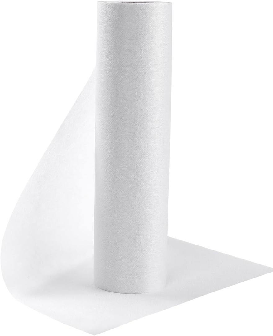 White Lightweight Fusible Interfacing for Sewing: 11.6" X 30yd Interfacing Fabric for Sewing, Iron-On Non-Woven Single-Sided Interfacing for Crafts, Quilting Supplies