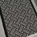 Waffle Bath Mat, Boho Bathroom Rugs Extra Soft and Absorbent Non Slip Washable Bath Rug, Rubber Backed Bathroom Floor Mat Outside Shower Mat, 17x24 (Black)