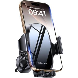Miracase Upgraded-2nd Generation Universal Phone Holders for Your Car, 3 in 1 Air Vent Car Phone Holder Mount Compatible with iPhone 16/15/14/13/12/11 Series and All Phones