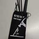 8 Pack Tent Stakes Heavy Duty 12 inch Steel Tent Pegs for Camping Unbreakable and Inflexible (Black)