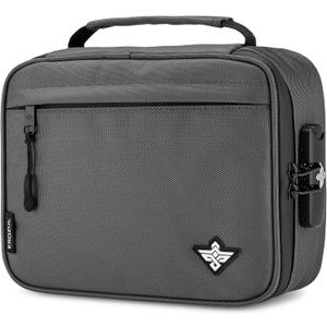 Exodus Storage Travel Bag with Combination Lock Water Resistant Organizer Case Toiletry Bag Dopp Kit Makeup or Toiletry Bag for Men & Women (Graphite)