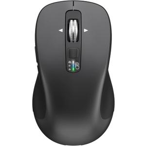 CITLLA Wireless Bluetooth Mouse (USB + BT1 + BT2), Full Size Mouse, 4-Way Scrolling, Multi-Device Silent for Computer, Laptop, iPad, MacBook (Grey)