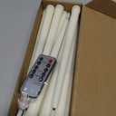 12 Pcs Flickering Flameless LED Taper Candles, 11" Long Fake Taper Candles Battery Operated with Remote Timer, Ivory Plastic Electric Candlesticks for Wedding Party Christmas Holiday
