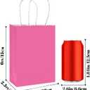 qiqee 600Pcs Mini Paper Gift Bags with Handles - Party Favor Bags - 24 Solid Colors(12×15×6cm / 4.5"×6"×2.5"), 1 Count