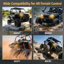 UTV Turn Signal Kit with Plug-and-Play Pre-Wired Harness, 110dB Horn, Rocker Switch, Rhombus Universal Street Legal UTV Turn Signal Kits, Compatible with Polaris Can-Am CFMOTO