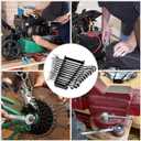 TICONN 12PCS Ratcheting Wrench Set, Professional Slim Profile Mechanic Cr-V Ratchet Wrench Set with Organizer Rack (12PCS Inch (SAE))