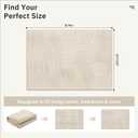 Soalmost 8x10 Washable Area Rug with High-Low Pile for Living Room, Beige