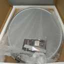 USHOWER Brushed Nickel Oval Bathroom Mirror 24x36 Inch