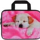 RUYIDAY 14 15 15.4 15.6 inch Laptop Handle Bag Computer Protect Case Pouch Holder Notebook Sleeve Neoprene Cover Soft Carrying Travel for Dell Lenovo Toshiba HP Chromebook ASUS Acer (Sleeping Dog)