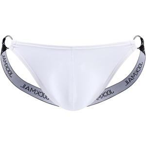 Men's Ice Silk Jockstrap Low Waist Breathable Thong Underwear Workout Jock Strap Comfortable Briefs for Men, Size L