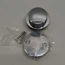 Bathtub Drain Tip-Toe Trim Set with Two-Hole Overflow Faceplate, Replacement Bath Tub Drains Conversion Kit Assembly with Universal Fine/Coarse Thread fits All Bathtub (Chrome)