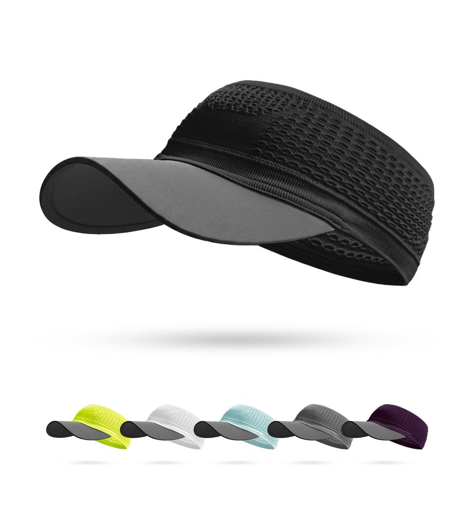 IGtrek Lightweight&Breathable&4-Way Stretch Running Visor hat for Women Men, Portable Sunproof Cool Sports hat for Spring Summer (Blue)