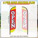 Fulmoon 4 Pcs Large Feather Open Flag 10.7 Feet Open Sign Flag Red Yellow Advertising Feather Banner for Outside Business Advertising (Pole and Hardware Are Not Included)